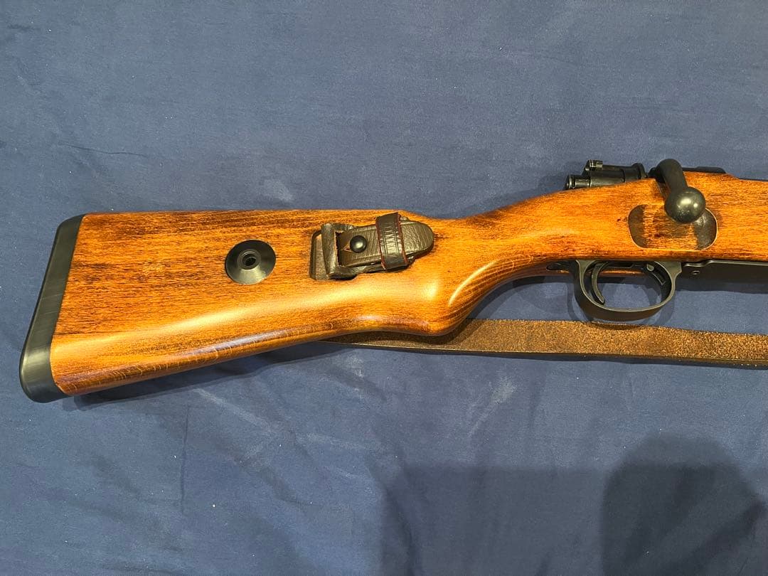 タナカ kar 98k エアコッキング　リアルウッド　革製スリング付き