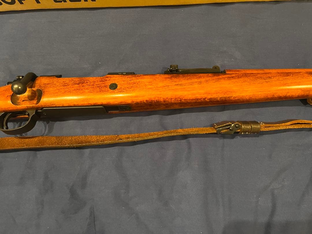 タナカ kar 98k エアコッキング　リアルウッド　革製スリング付き