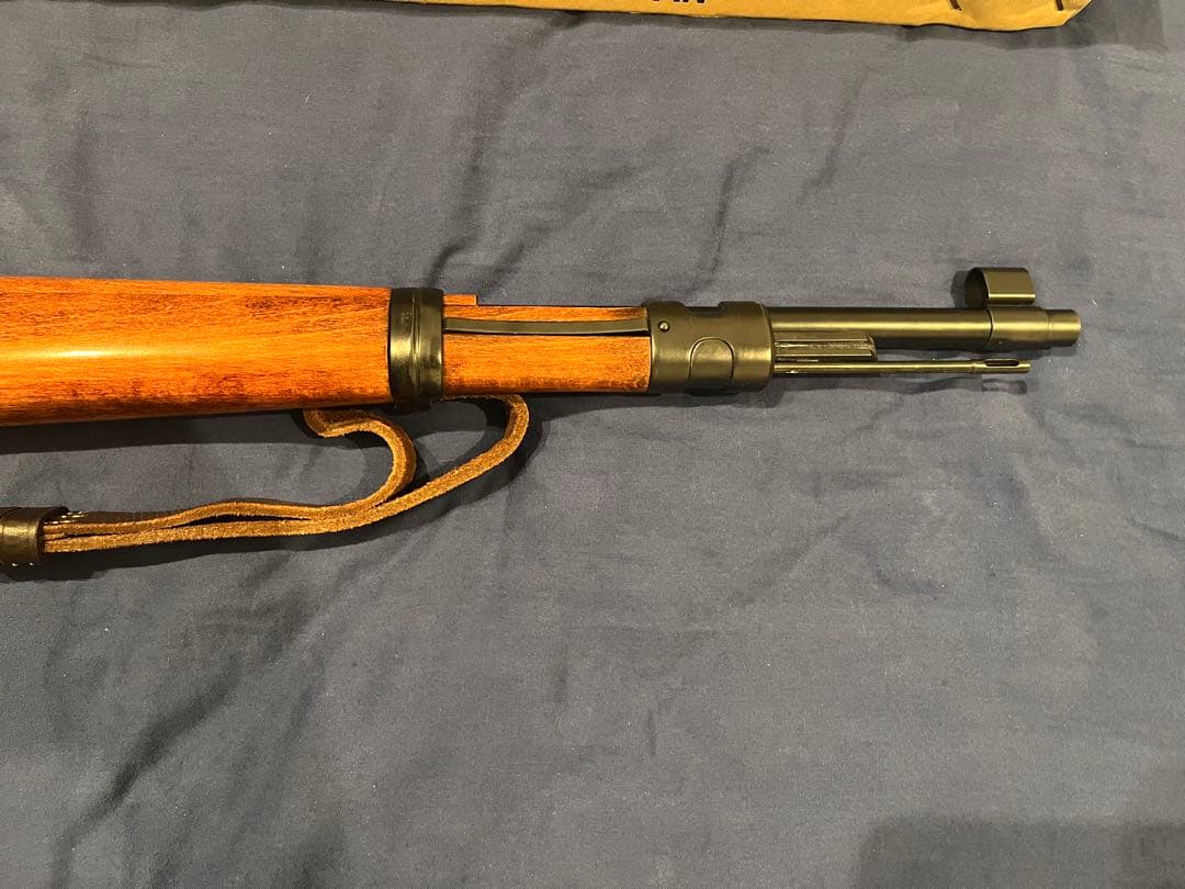 タナカ kar 98k エアコッキング　リアルウッド　革製スリング付き