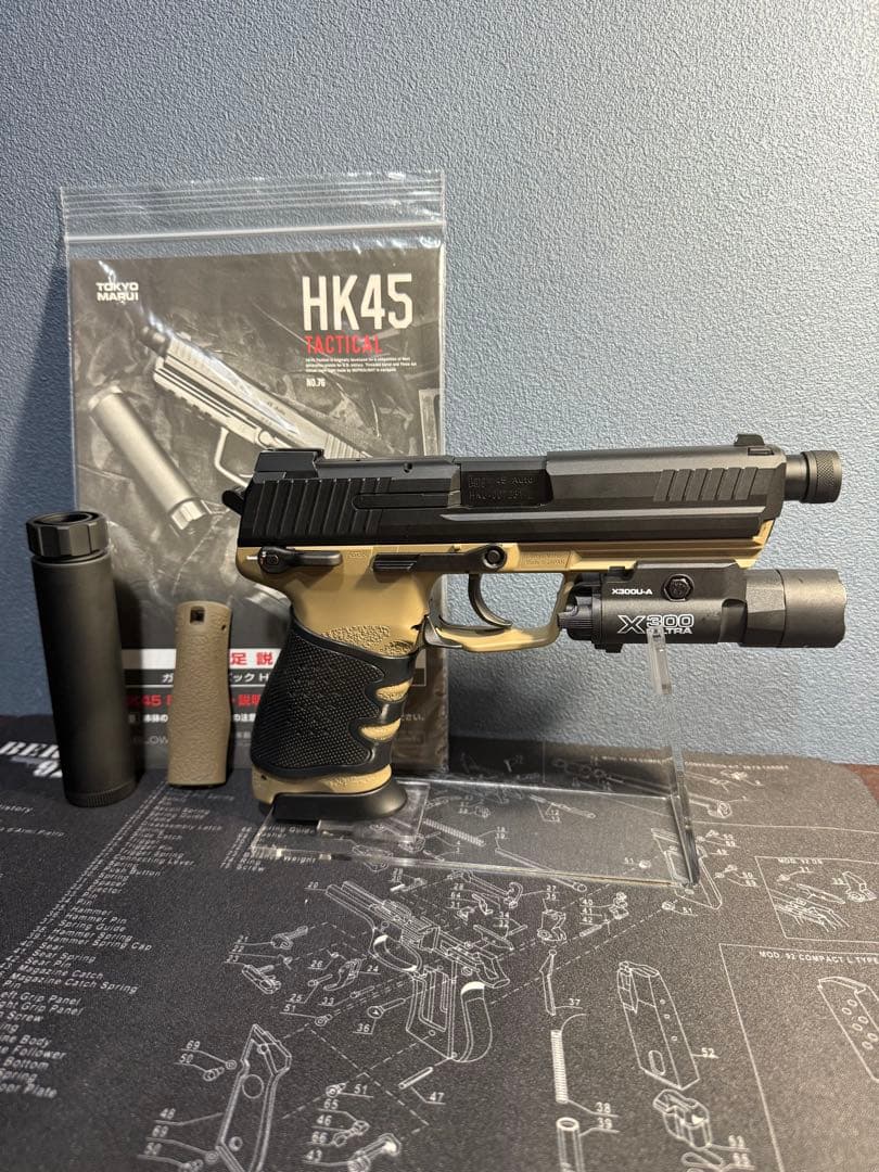 最終値下げ東京マルイ製 HK45 タクティカル＋SureFire Replica