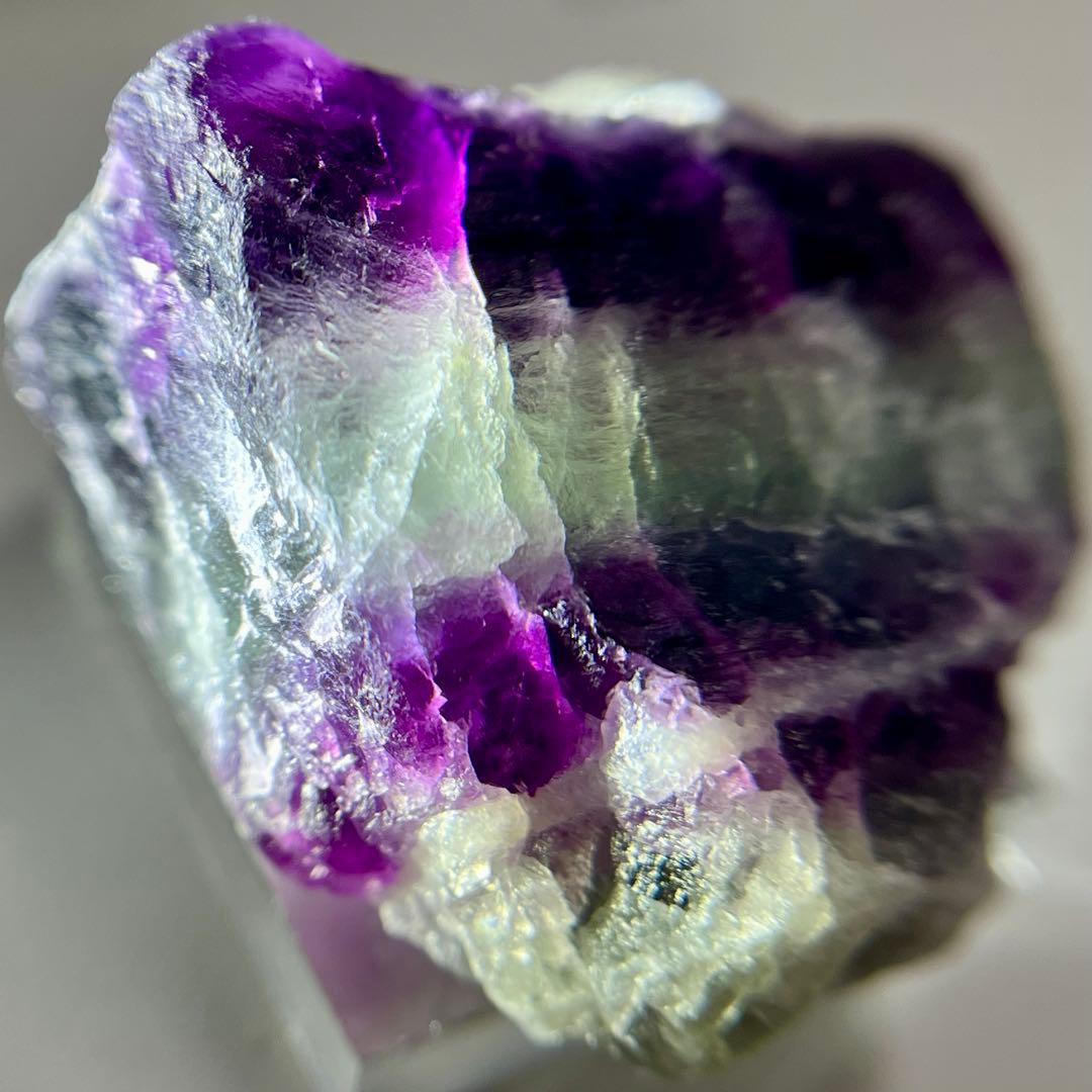 バイカラー シュガー 虹 フローライト 310.35ct 原石 ゾーニング 鉱物