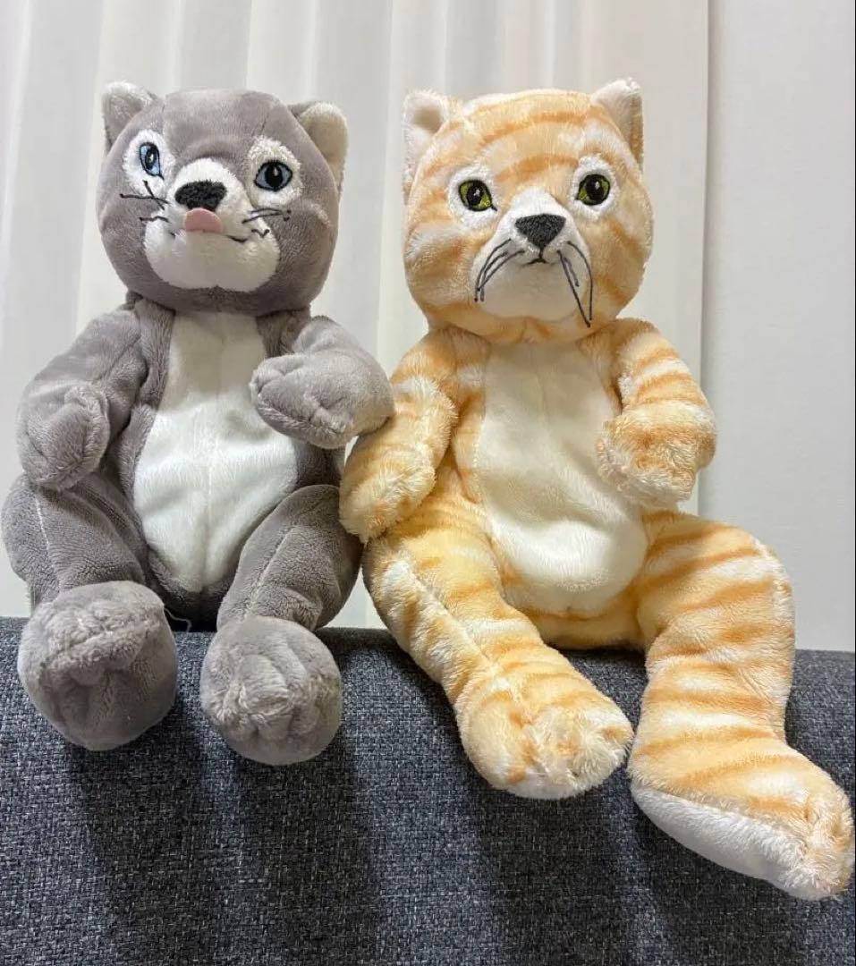 【廃盤レア美品】ヒグチユウコ　IKEA 猫ぬいぐるみ　せかいいちのねこモデル２匹