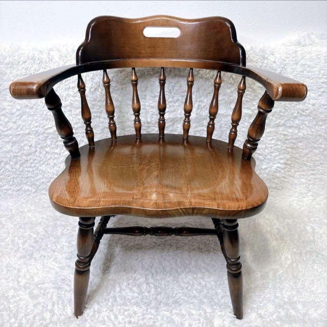 飛騨産業 ウィンザーチェア アーム ダイニングチェア レトロ キツツキ