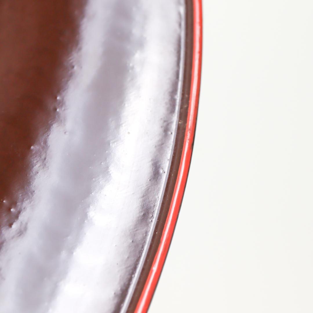 一閑 布張 寿海盆 飾り皿 共箱