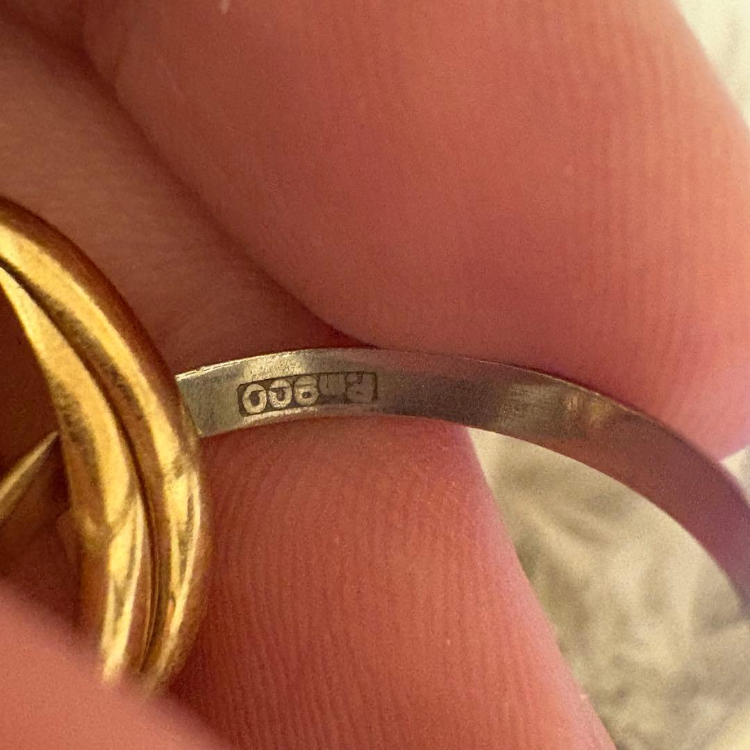 K18 K18 Pt900 3連リング 4.5g