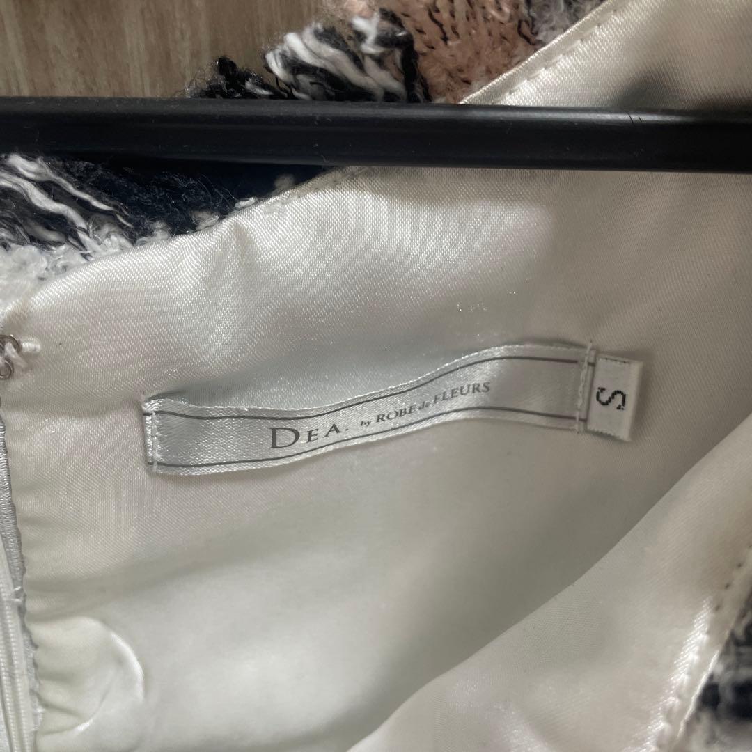 ローブドフルール　ピンクチェックドレス　S