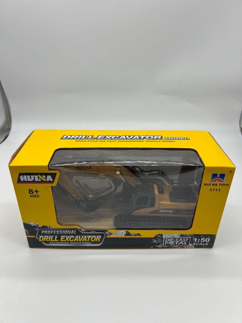 その他 No240 HUINA TOYS 1/50 DRILL EXCAVATOR Huina 1711 Die Cast Alloy Drill Crawler Truck 1: 50 Scale
