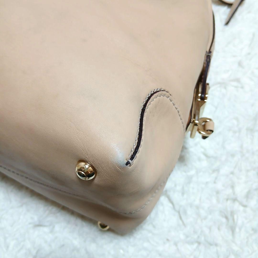 【TOD'S】 ２WAYハンドバッグ Dスタイリングミディアム レザー ベージュ