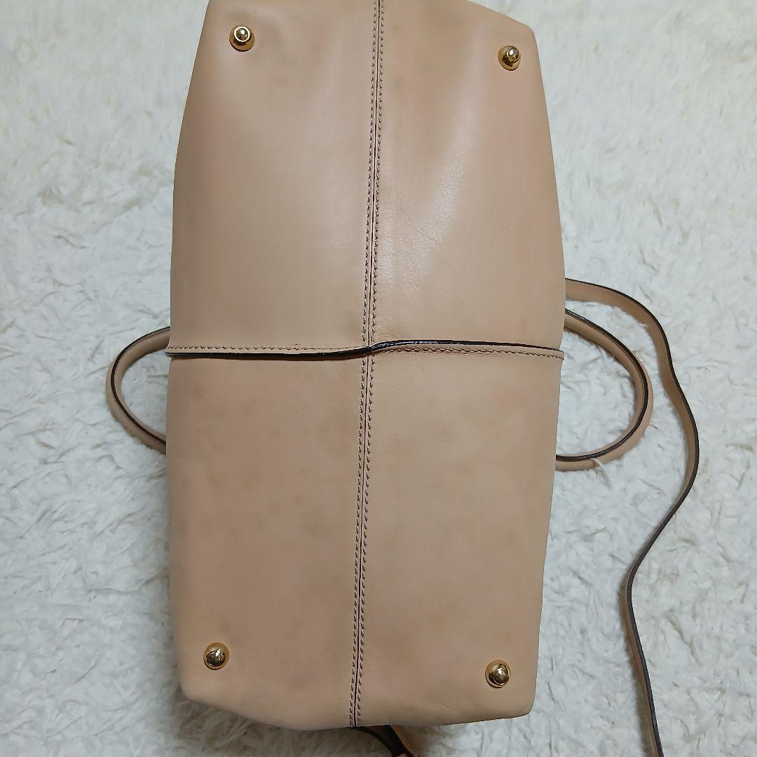 【TOD'S】 ２WAYハンドバッグ Dスタイリングミディアム レザー ベージュ