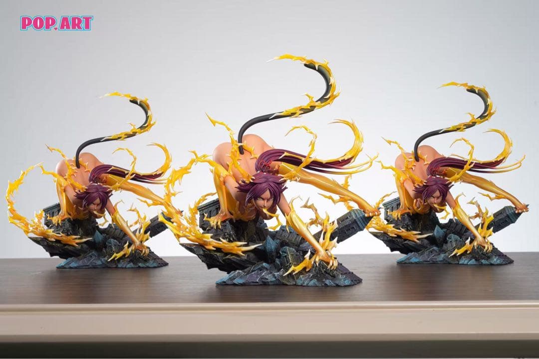 ブリーチBLEACH　四楓院夜一瞬鬨・雷獣戦形　ガレージキッドフィギュア　完成品