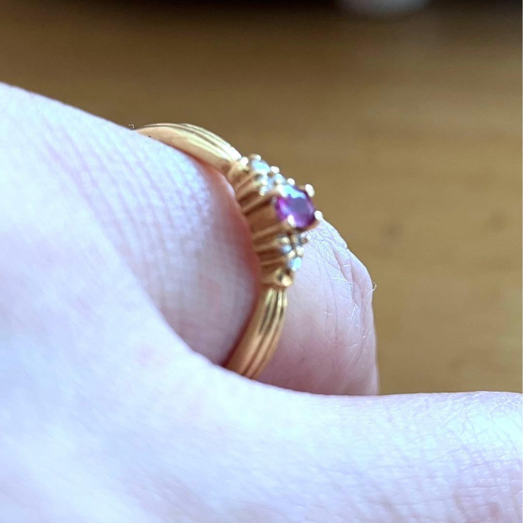 【新春限定✨お値打ち価格✨】18金　18Ｋゴールド　ルビー ダイアモンド♪13号