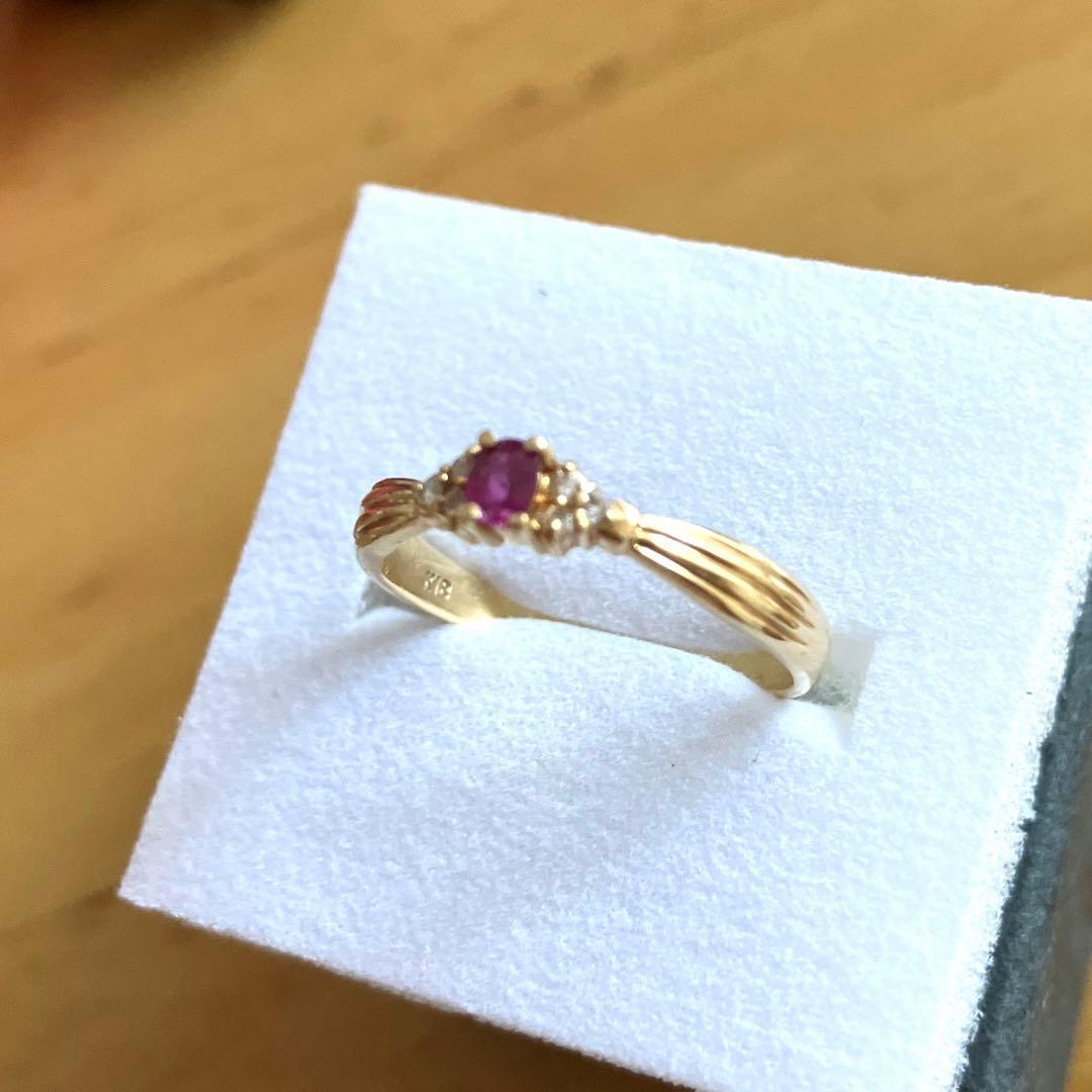 【新春限定✨お値打ち価格✨】18金　18Ｋゴールド　ルビー ダイアモンド♪13号