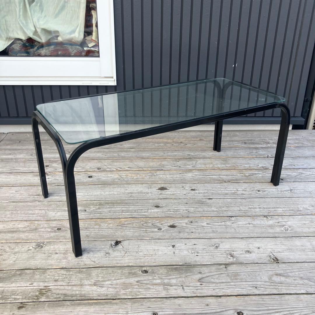 昭和レトロ ミッドセンチュリー アイアンフレーム センターテーブル