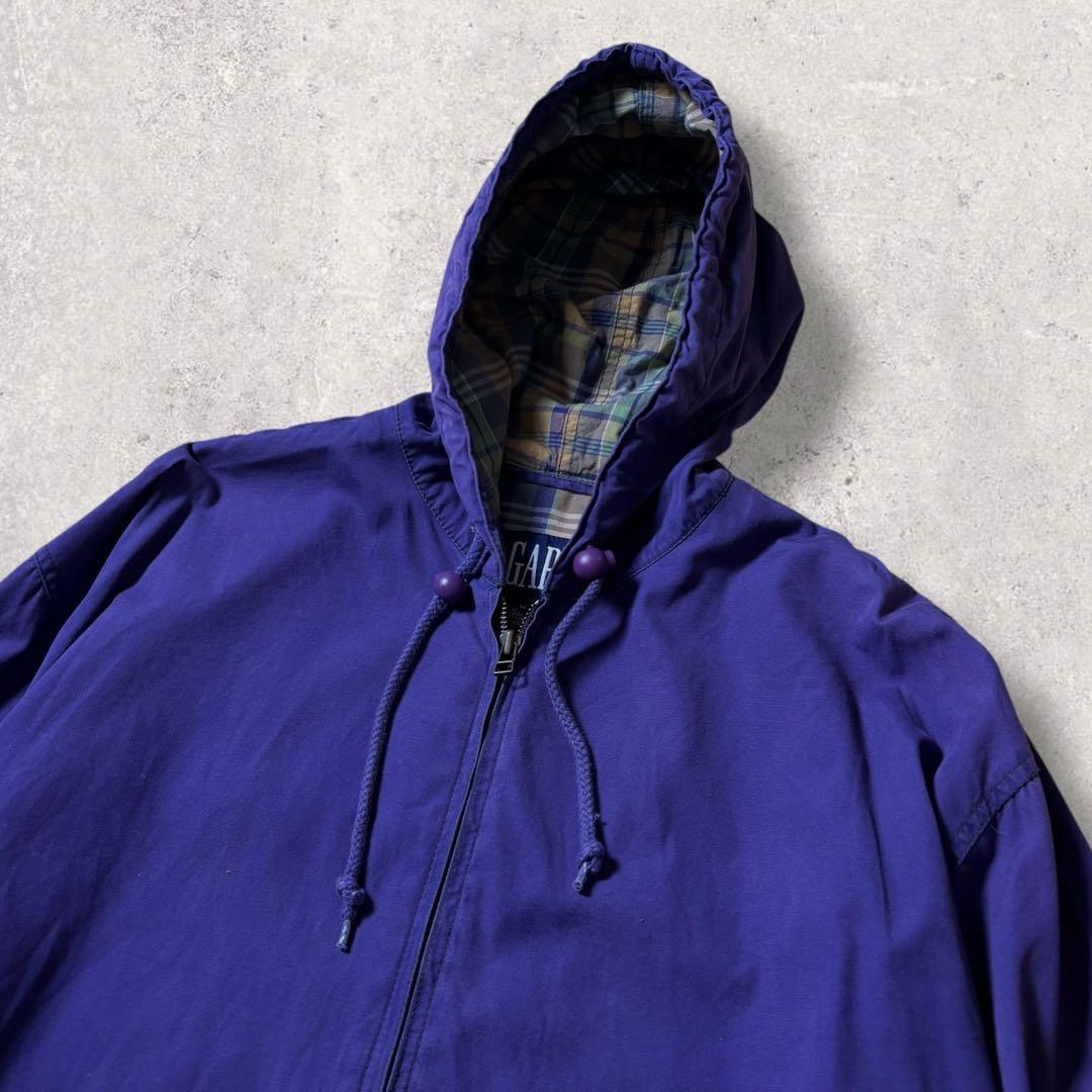 ほん古着90s OLD GAPオールドギャップフルジップパーカー紫パープル
