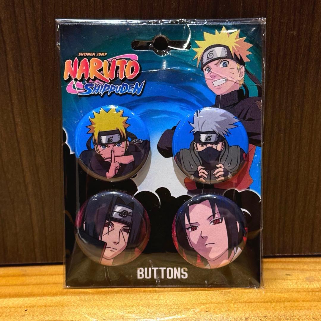 NARUTO 疾風伝 缶バッジ ナルト はたけカカシ うちはイタチ サスケ