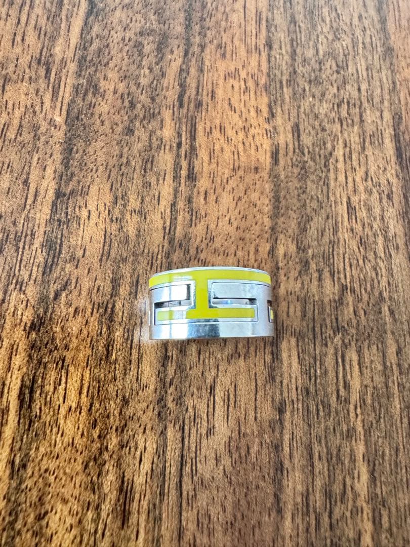 HERMES エルメス ムーブアッシュ リング 指輪　シルバー　イエロー　黄色