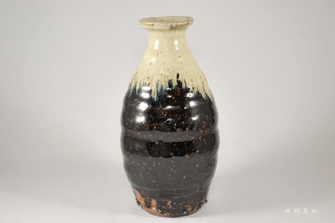 井上東也 唐津 花入 共箱 茶道具 鏡山窯 朝鮮唐津 朝鮮唐津 花