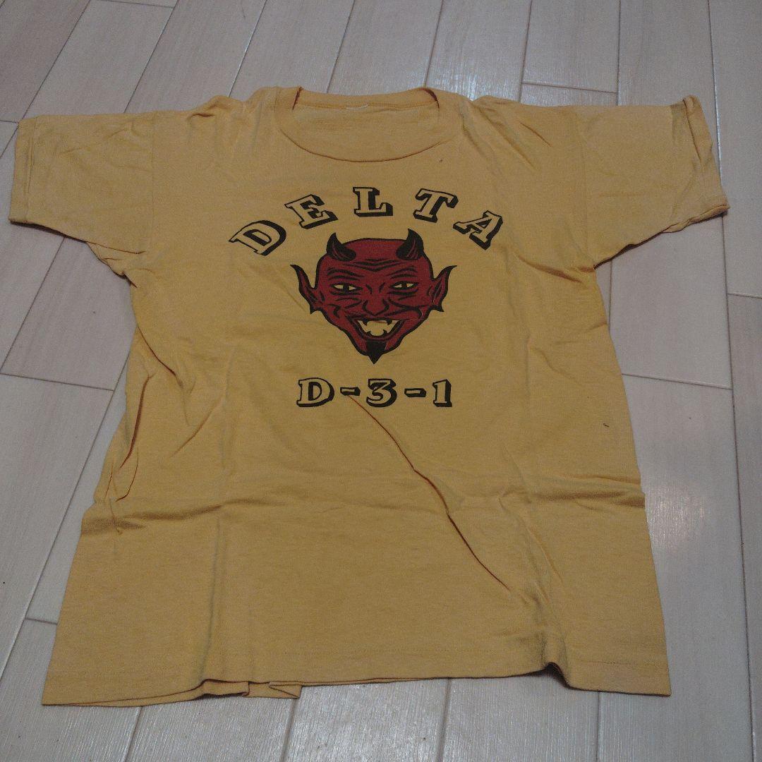 ち*ろ様 60's70'sDELTA D-3-1 Tシャツ 7.5oz ガーメントダイ ドロップショルダーTシャツ | ビッグサイズ | 1