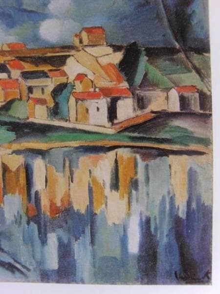 ヴラマンク、サン=ドゥニ風景、希少額装用画集、新品額装付