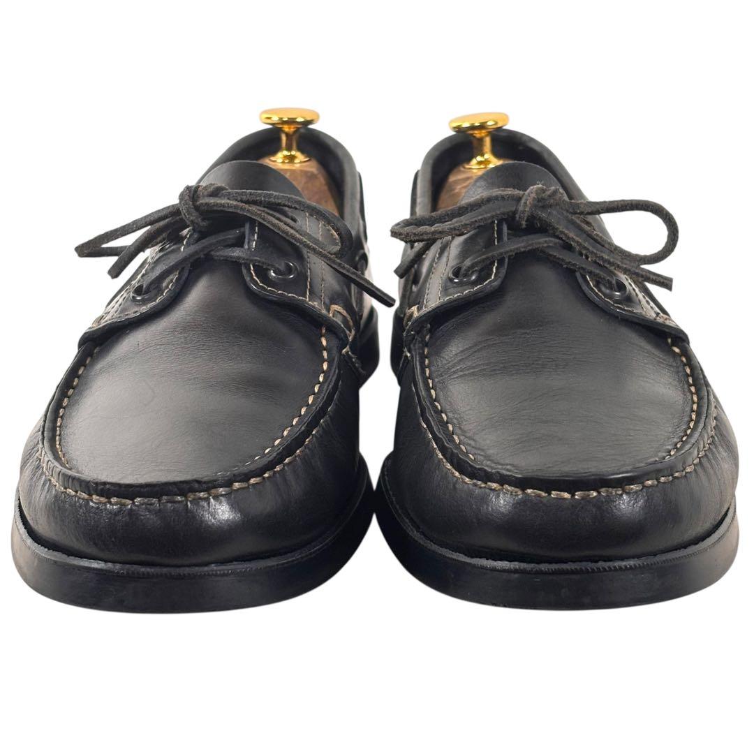 美品 パラブーツ 8 26.5 バース マリン デッキシューズ ブラック 黒