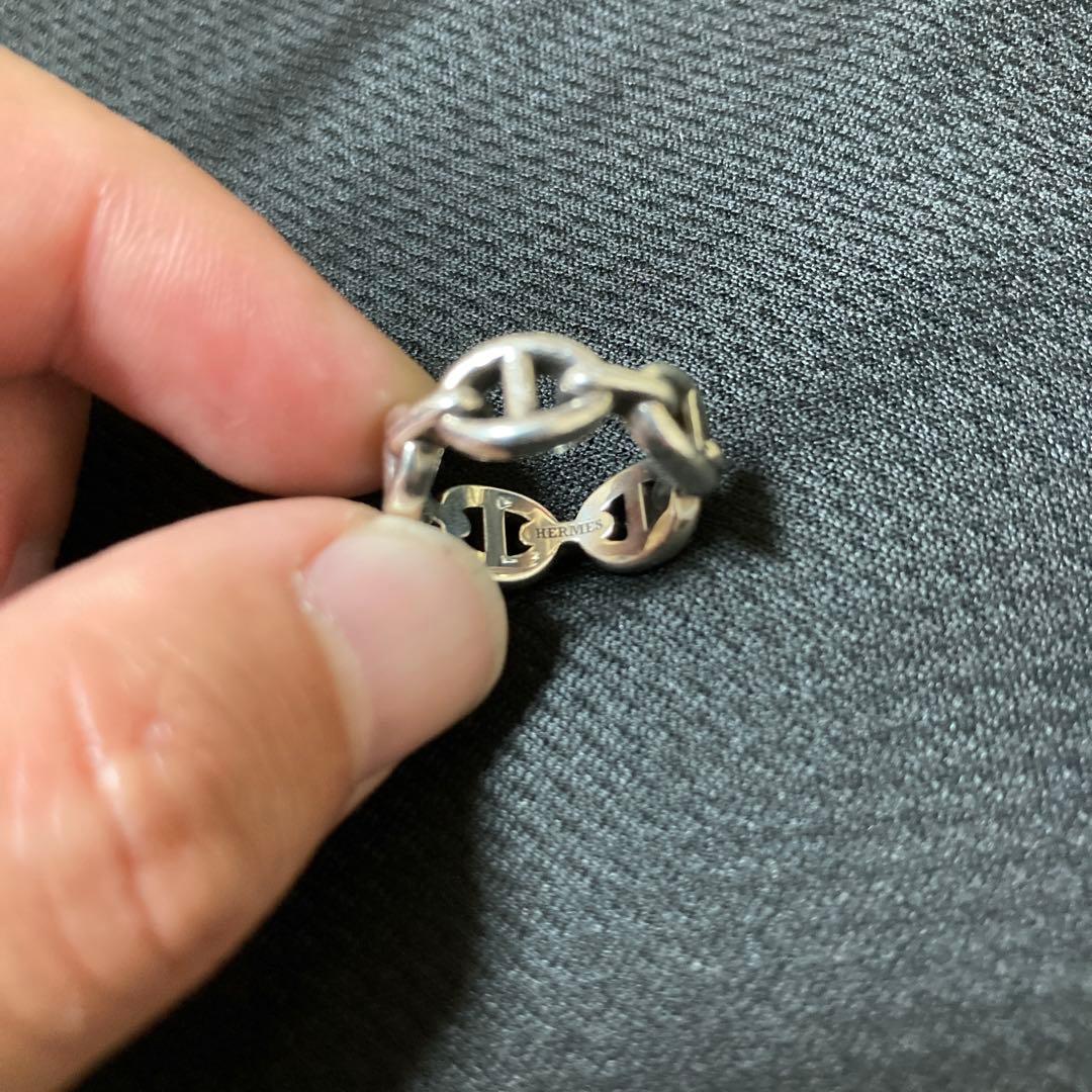 【人気モデル】エルメス　リング　シェーヌダンクル　アンシェネ48 シルバー