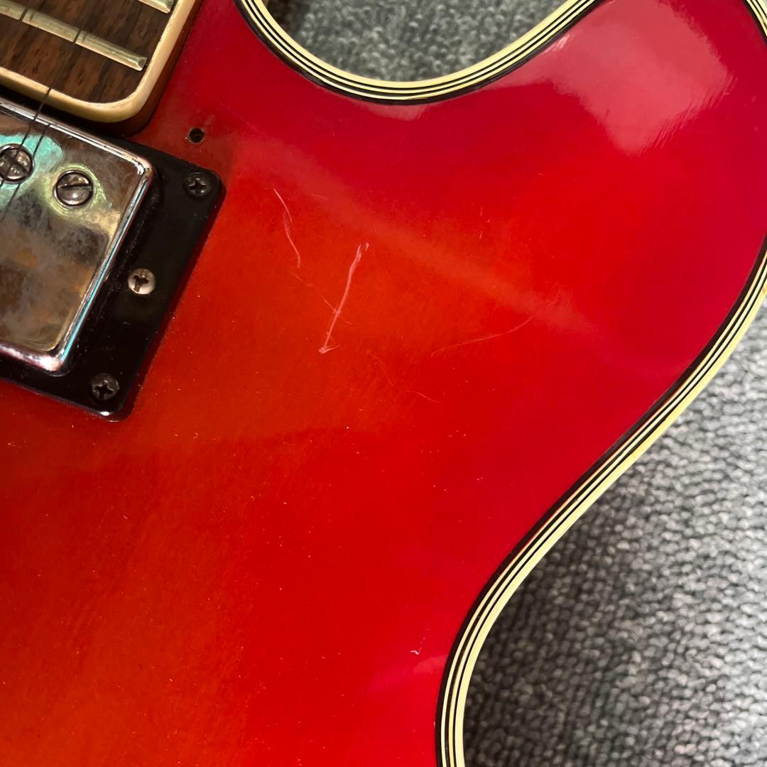 セミアコースティックギター オレンジグラデーション