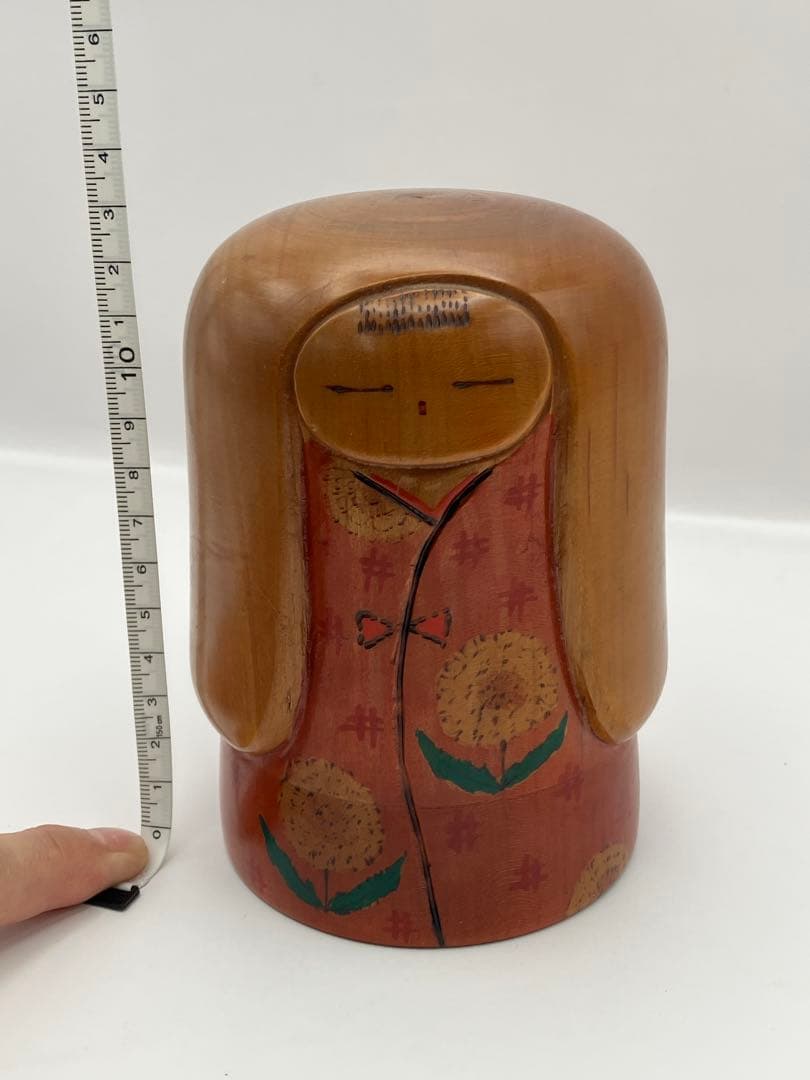 創作こけし 山岸政好 たんぽぽ 高さ約13cm 近代こけし