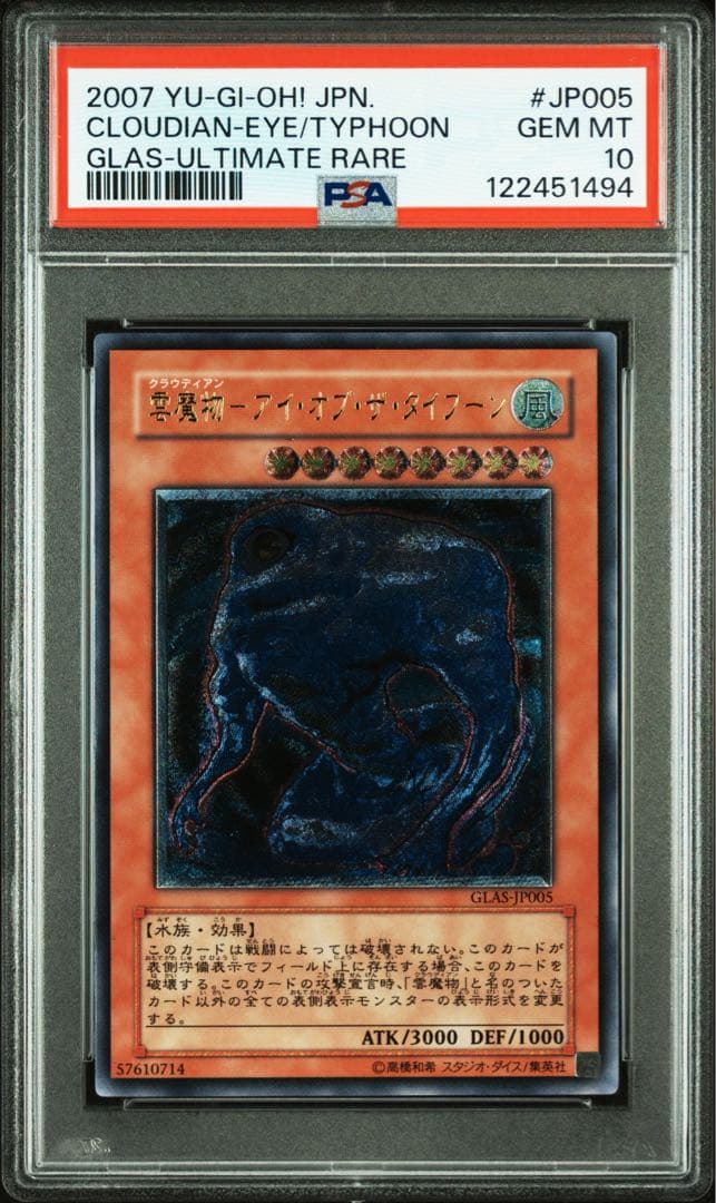 鑑定品 PSA10 極美品　最安値　雲魔物ーアイ・オブ・ザ・タイプーン　レリーフ