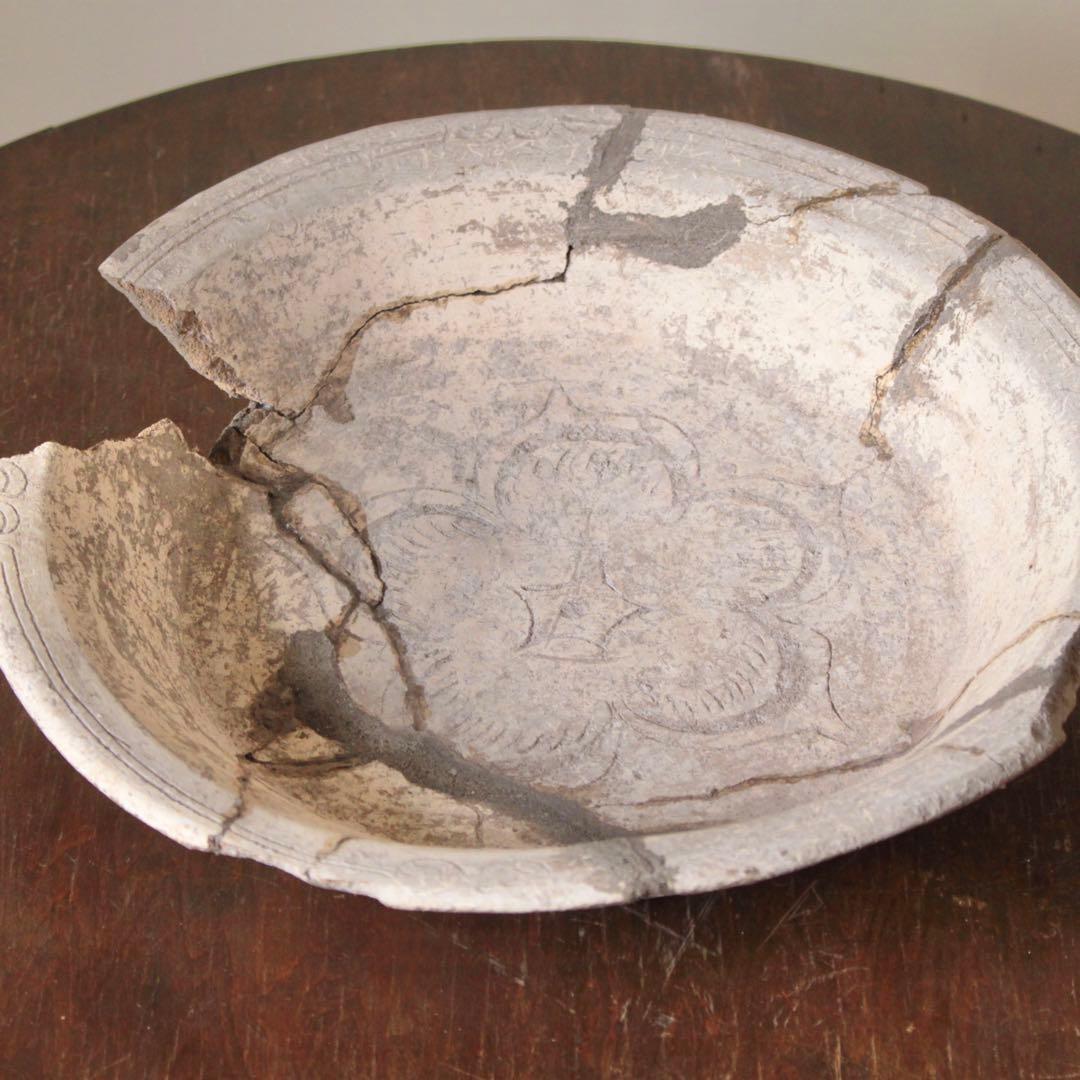 古代オルメカ 土器 線刻 鉢 メソアメリカ 紀元前 アンティーク 古美術 古道具