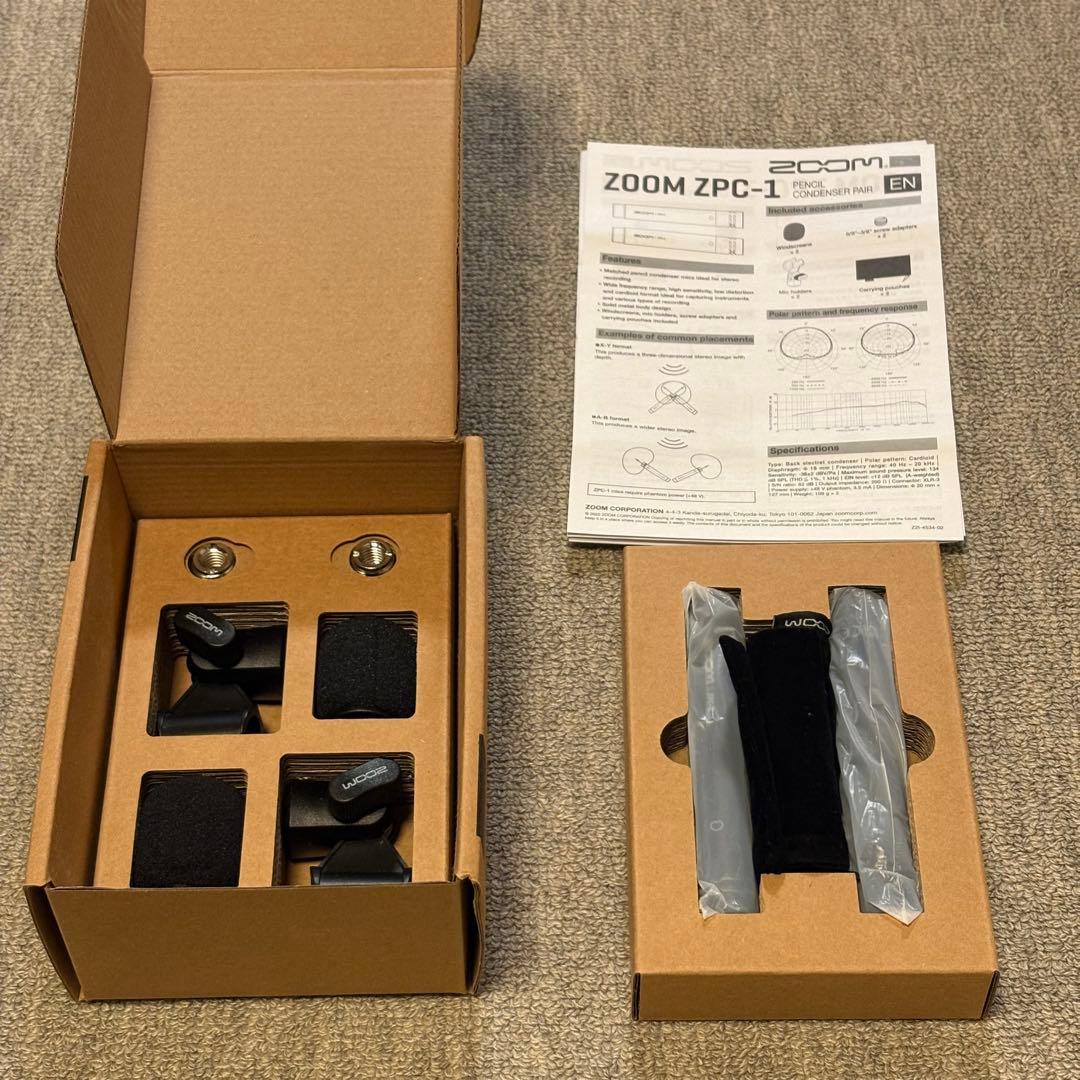ZOOM ZPC-1 コンデンサーマイク 2本セット