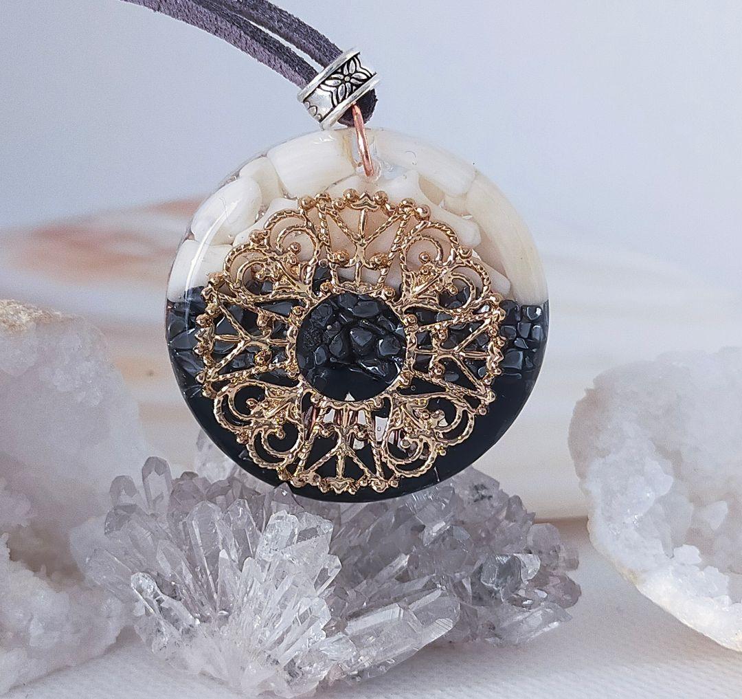 P514 オルゴナイト 天然石 パワーストーン ネックレス ペンダント