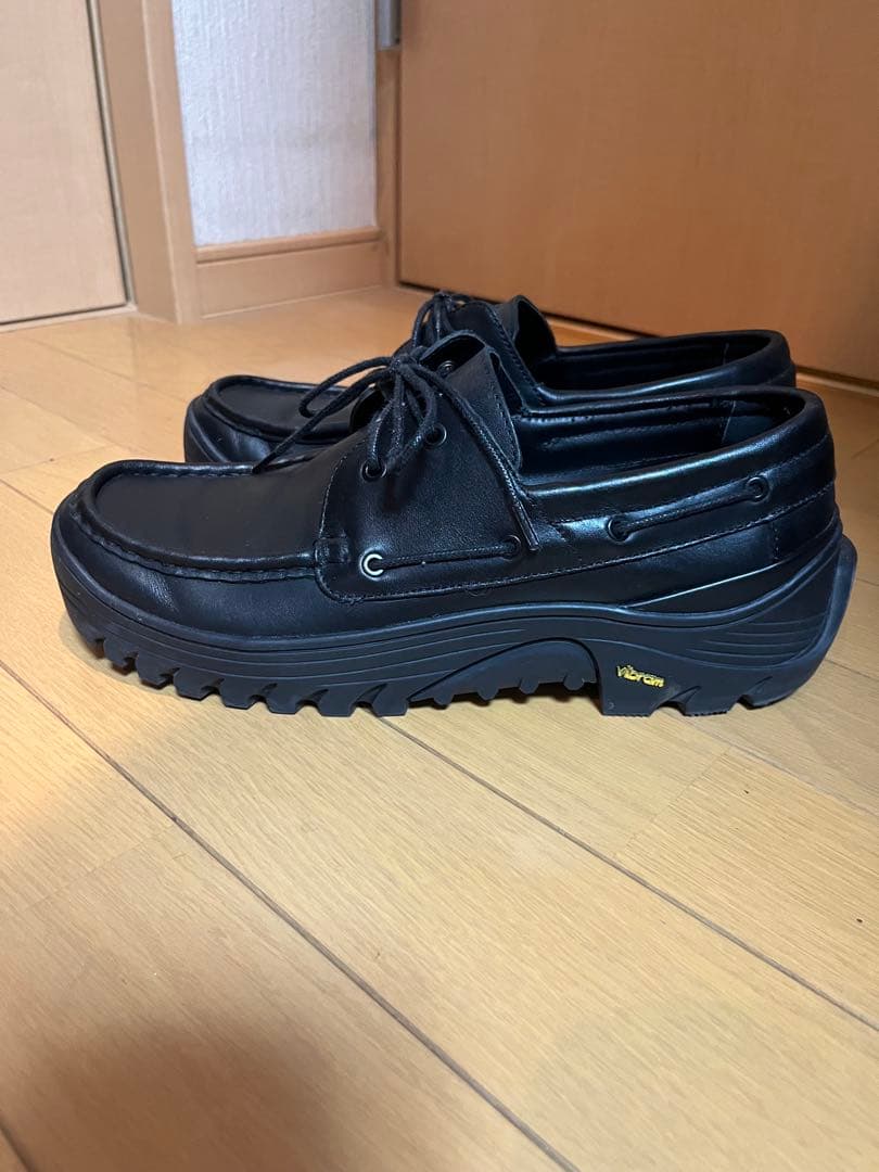 Noda416 ZARA ビブラムソールレザーデッキシューズ 27cm