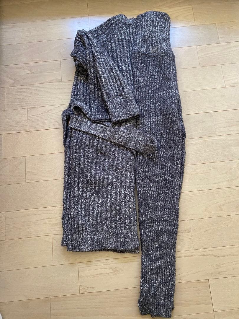 美品　ジェラートピケ　ニット　セットアップ　グレー　ネイビー