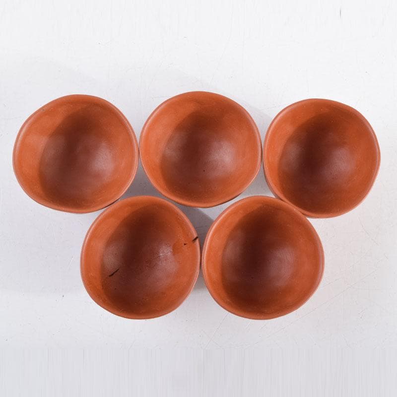 常滑焼 間野弥平作 朱泥 手捻り 小さな茶器揃 共布共箱 V