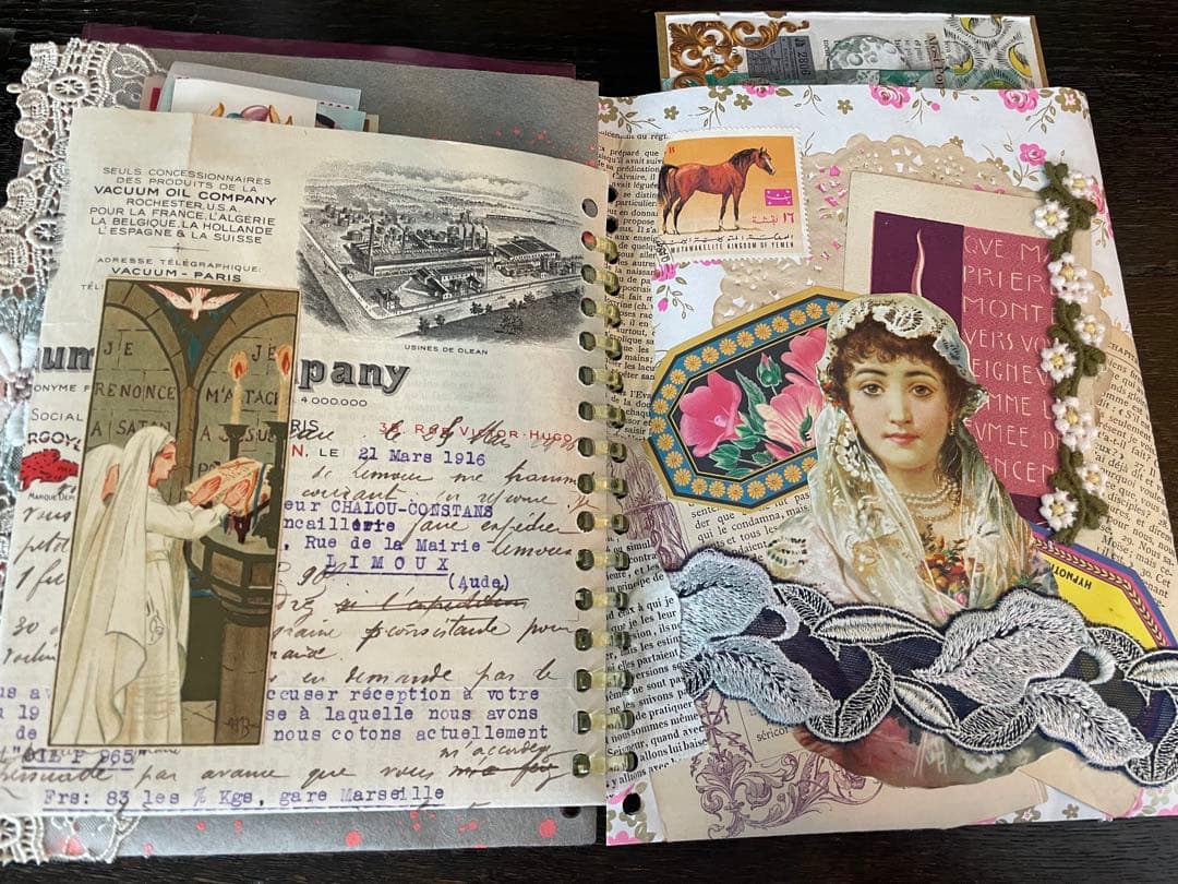 B)聖なるおすそ分けファイル　コラージュ素材　レース