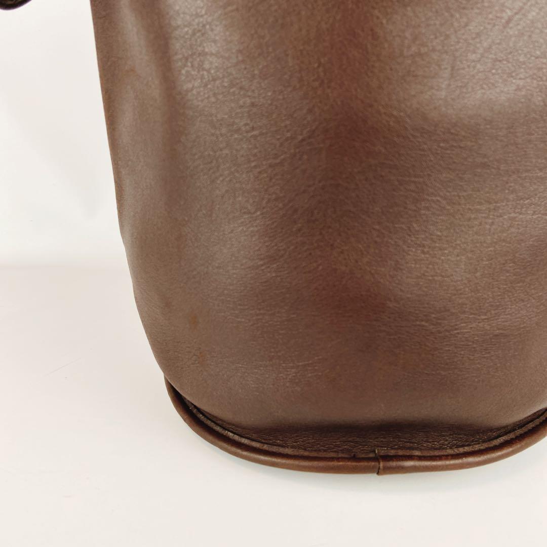 美品 オールドコーチ 9085 バケツバッグ ハーフムーン ショルダー