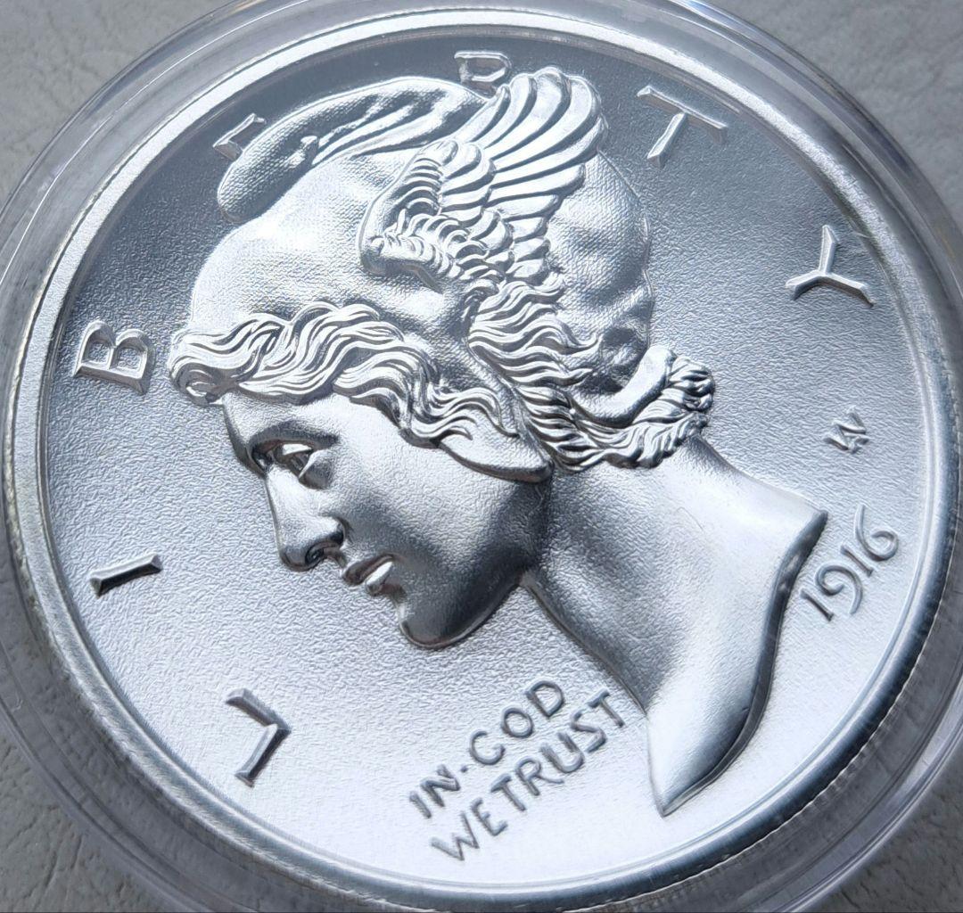 マーキュリーダイム」純銀2オンスハイリリーフメダル