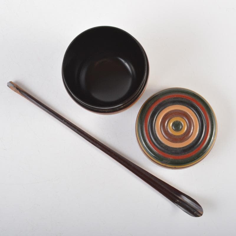 茶道具　漆塗　茶箱　黒楽茶碗　独楽棗など　七点　一式　V　6549