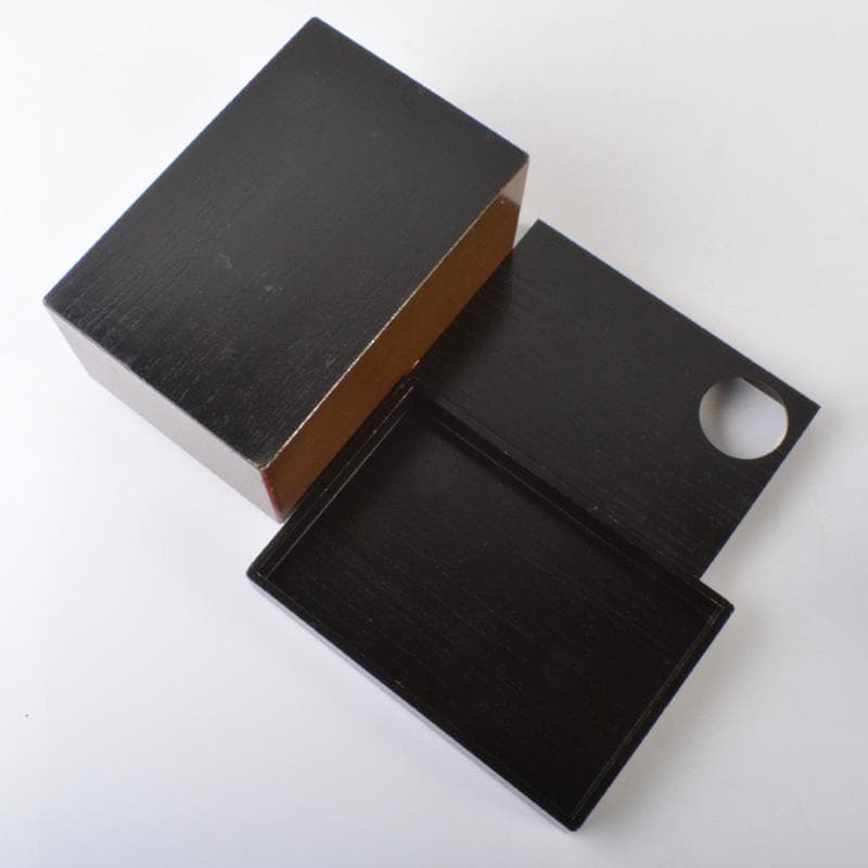 茶道具　漆塗　茶箱　黒楽茶碗　独楽棗など　七点　一式　V　6549