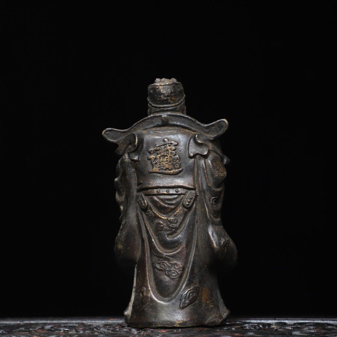 旧蔵　銅製 財神爺像　招財　家内安全