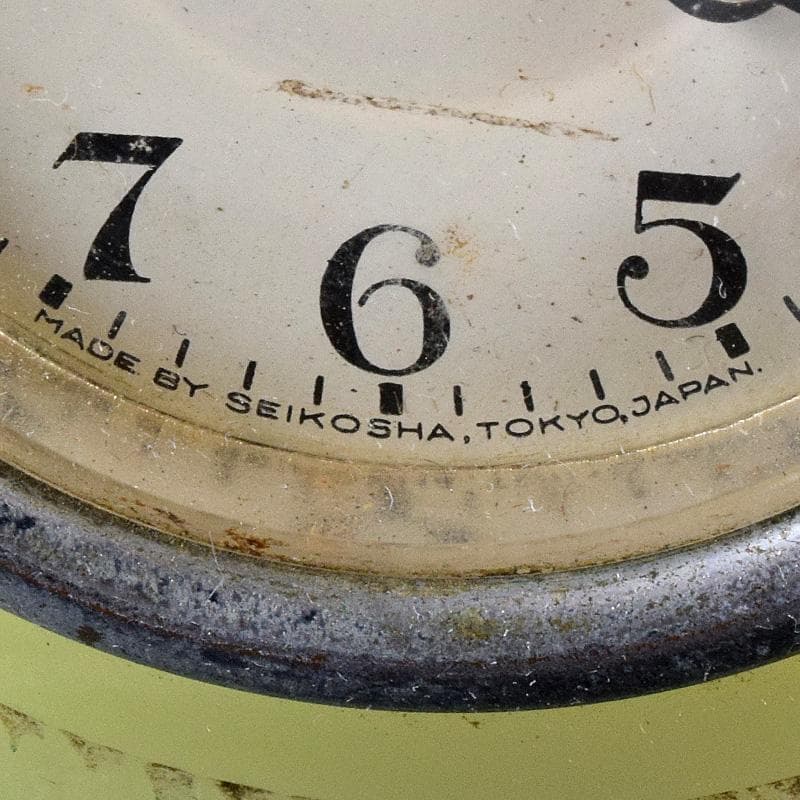 アンティーク 精工舎 ウランガラス 手巻き置時計 ジャンク品 V R7735