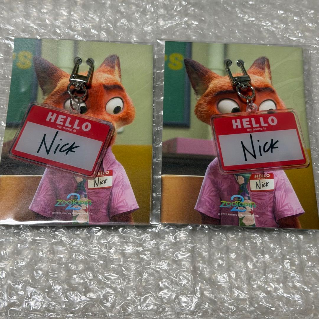 ズートピア2 映画 入場者特典 韓国限定 6週目 キーホルダー 2個セット