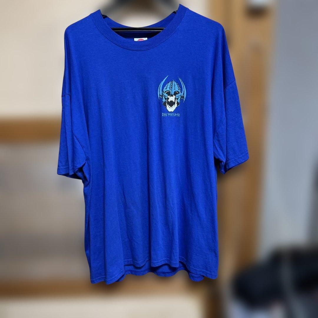 パウエル Powell Peralta スカル tシャツ 2005年製 青 xl