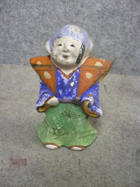 高砂人形 木目込 正絹 徳寿 真多呂作 正木焼 高砂姥人形 15cm 寛政