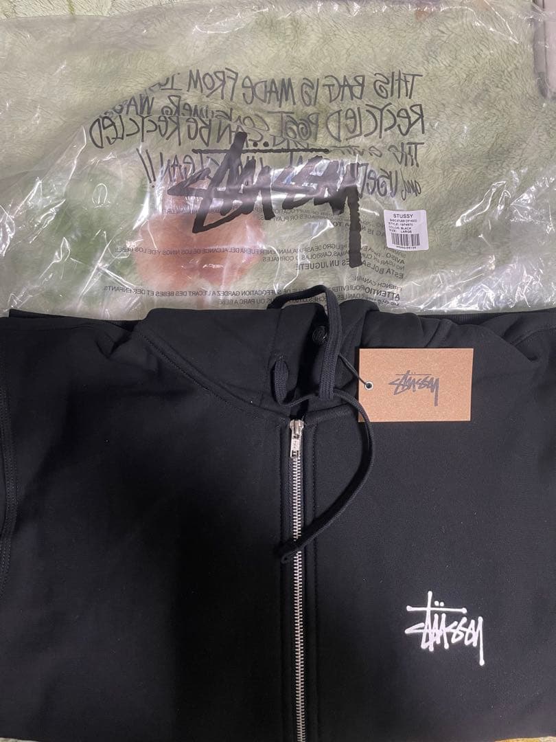 【正規品】ステューシー Lサイズ BASIC STUSSY ジップパーカー
