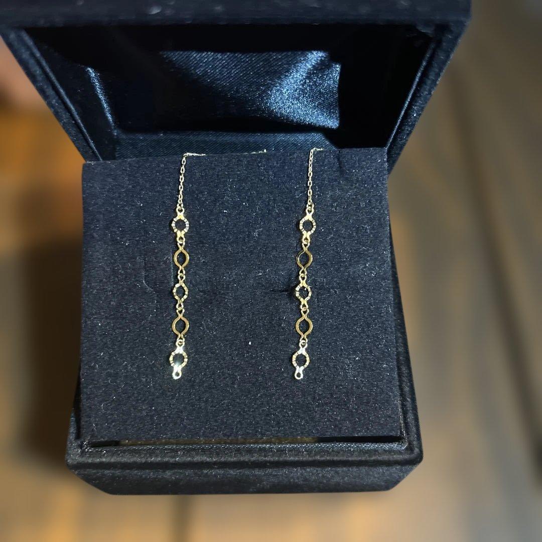 Ｋ18ゴールド チェーン ロングピアス「最終値下げ」 K18ロングチェーンピアス – I&JEWELRY