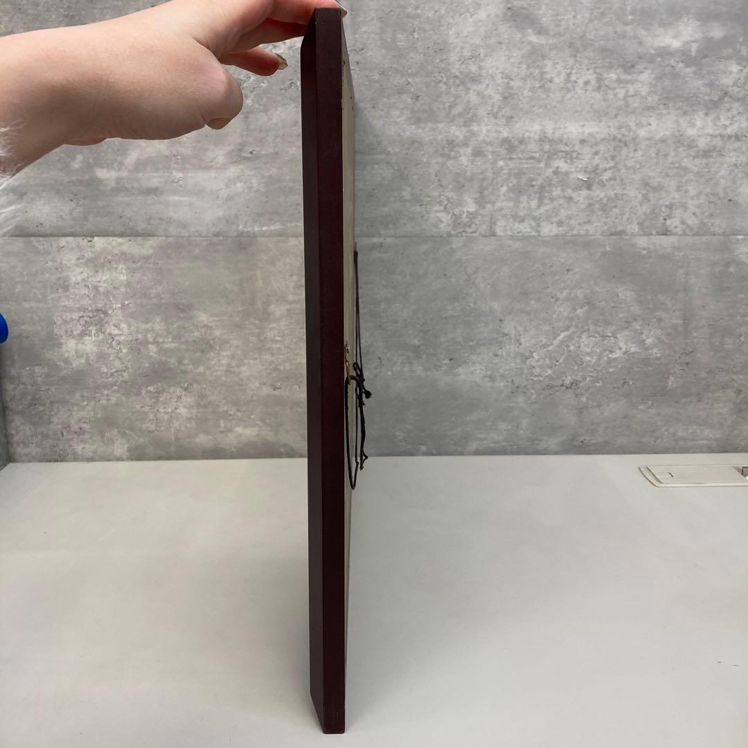 勲五等双光旭日章 受賞記念品 絵画 鶴 螺鈿アート 木製フレーム 額縁