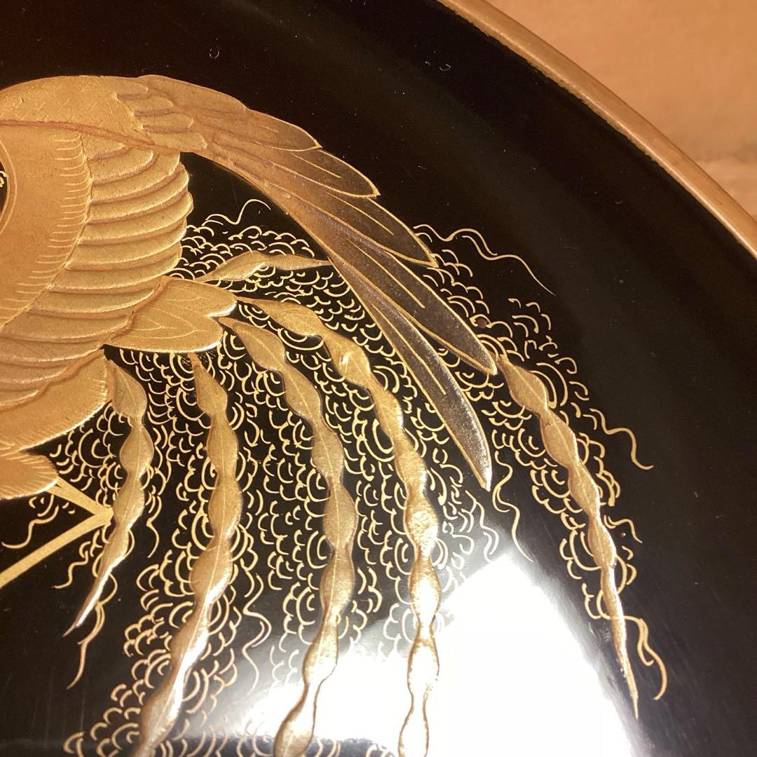 A1059 極上蒔絵 木製輪島塗 桐に鳳凰蒔絵 高月 高杯【供箱入】 1基