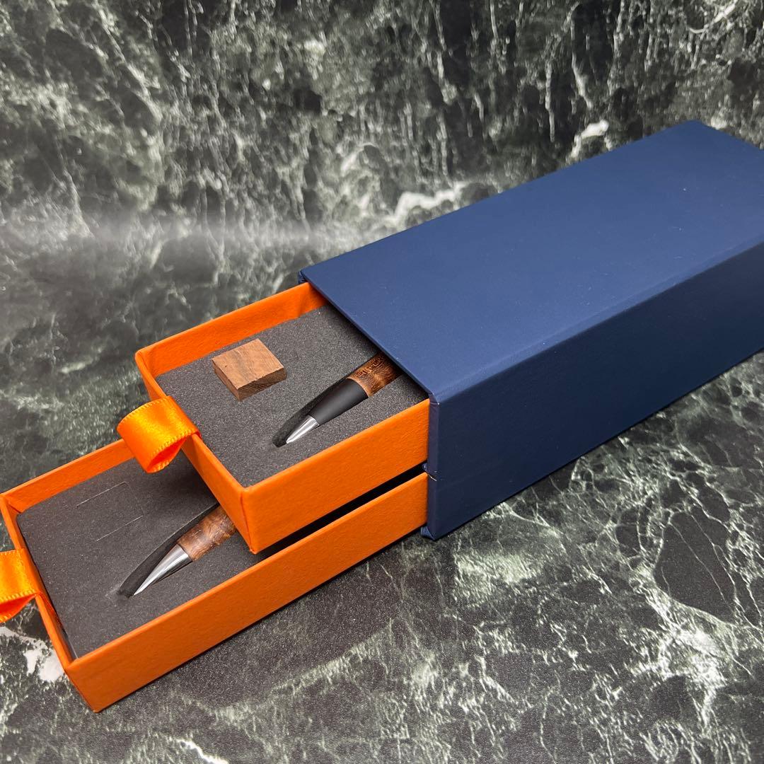 野原工芸&工房楔　コラボ　限定60セットのみ　神代ケンポナシ　暗所保管・新品 野原工芸 工房楔 コラボ 神代ケンポナシボールペンセット(限定60セット