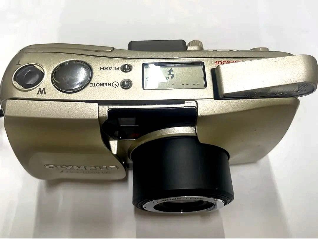 SALE】OLYMPUS μ[mju:]105フィルムカメラシルバーケース付き